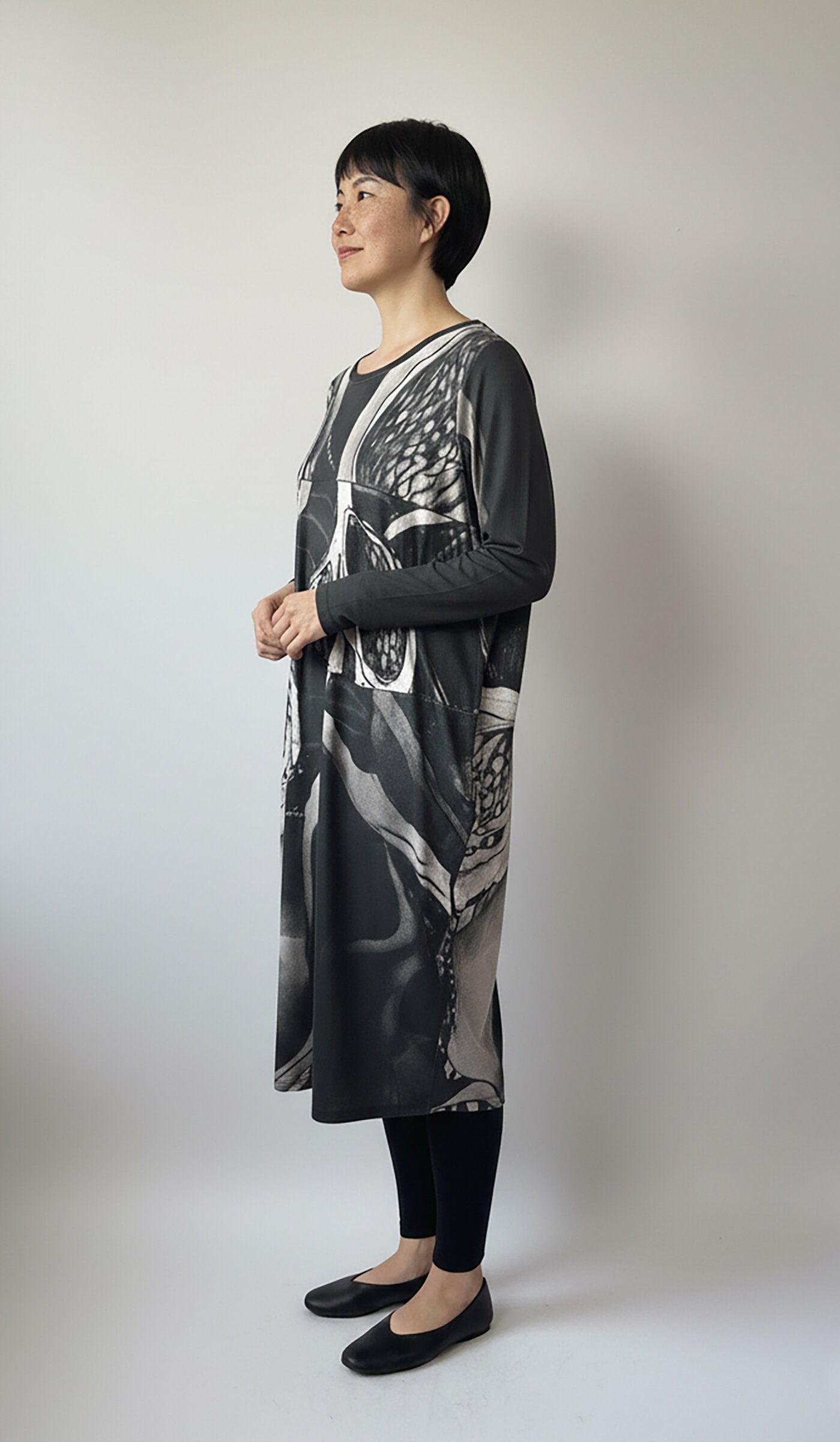 Black and White Tunic Dress