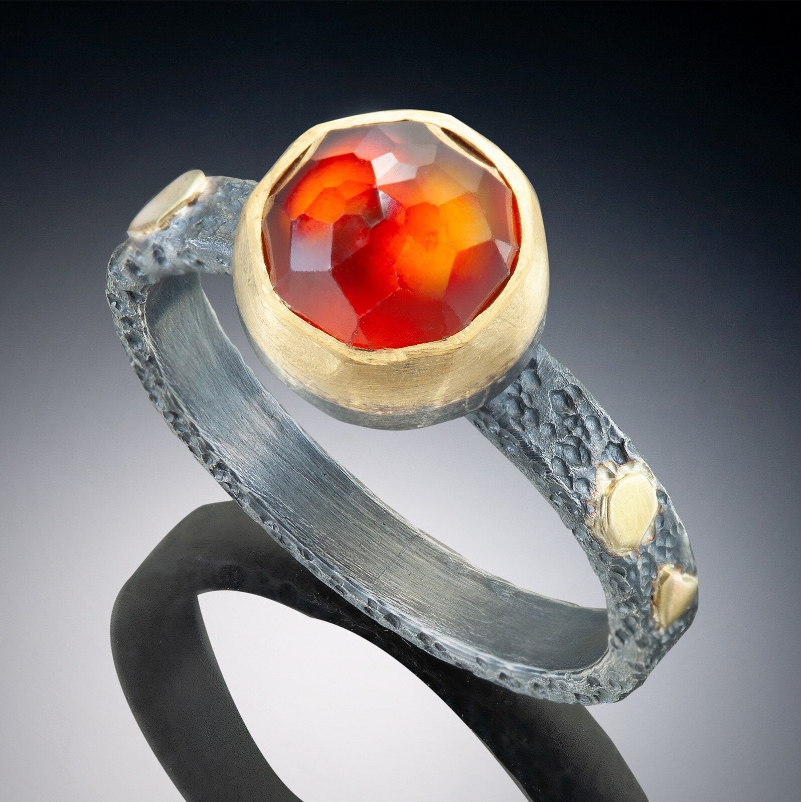 Hessonite Garnet Ring