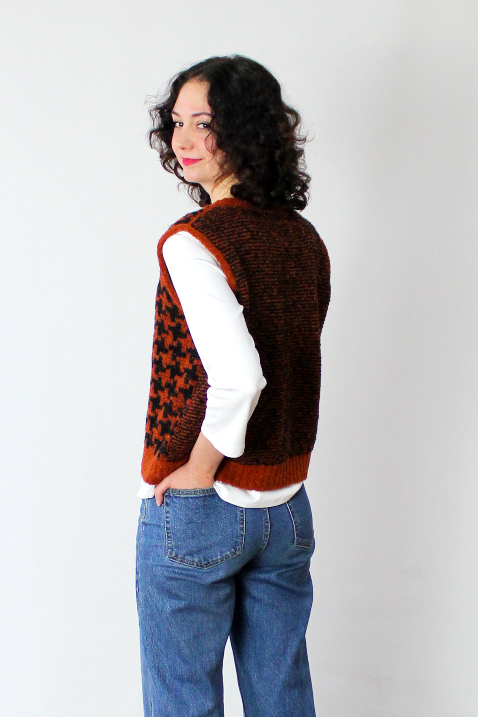 Houndstooth Sweater Vest