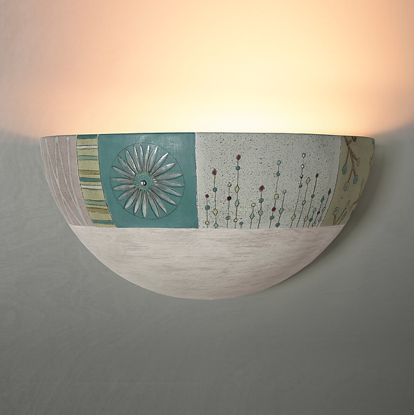 Ceramic Wall Sconce in Modern Meadow by Janna Ugone and Justin Thomas