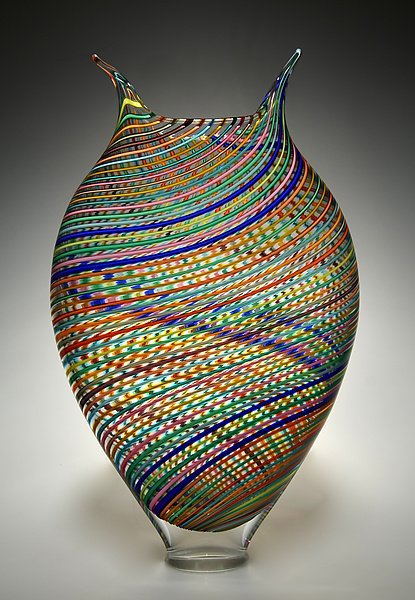 Multicolored Foglio By David Patchen Art Glass Vessel Artful Home