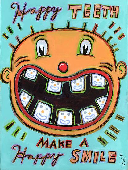Happy Teeth Make a Happy Smile by Hal Mayforth Giclee Print  Artful 