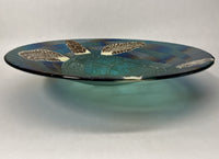 Green Sea Turtle Bowl in Iridized Glass