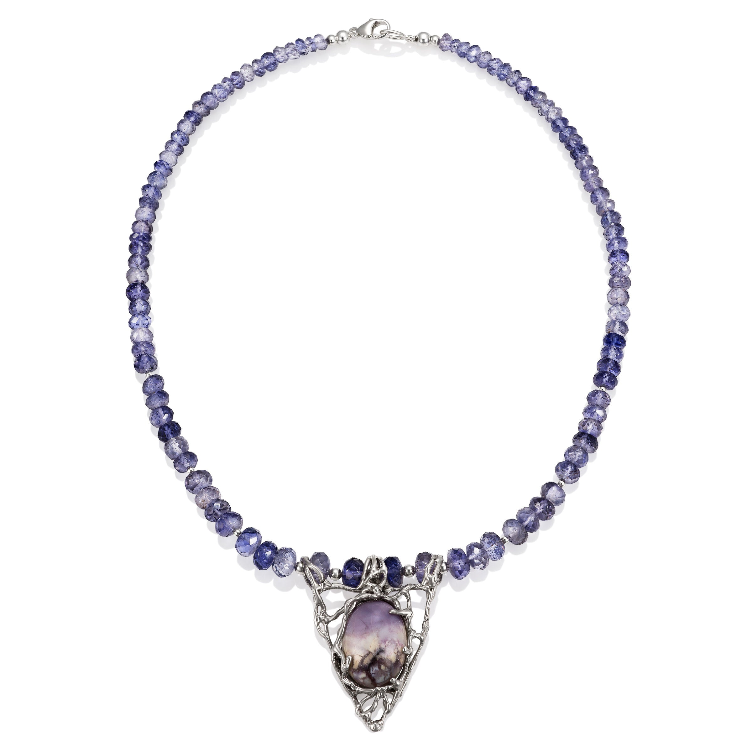 Lavender Spor Mountain Jasper Necklace | Photo by Berlian Arts