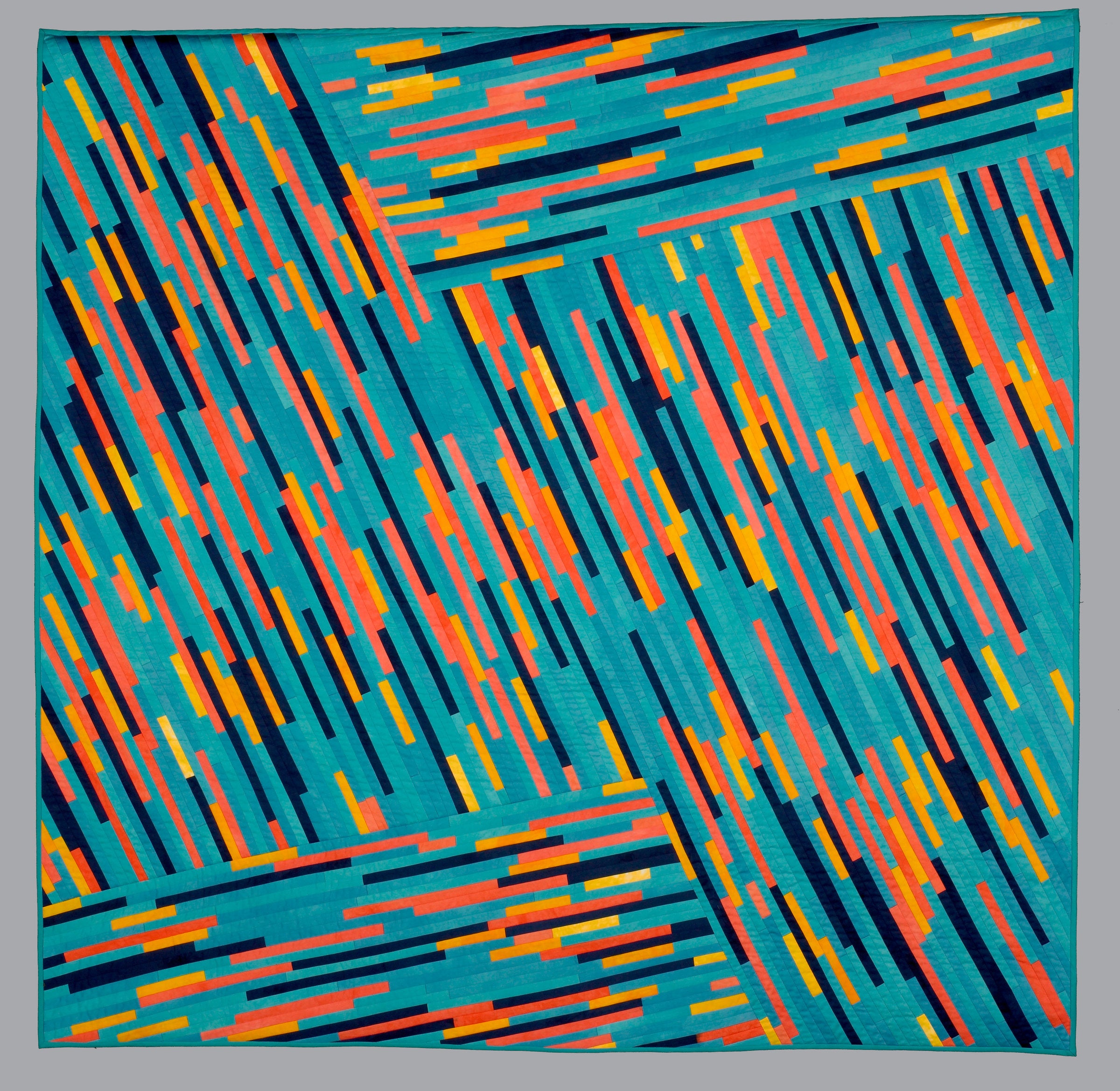 Teal, Coral, and Gold