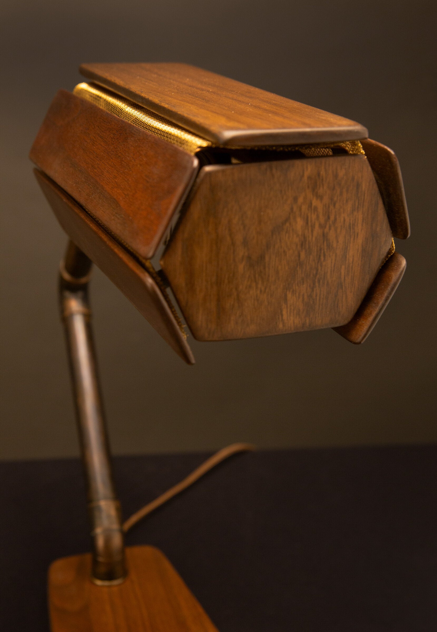 Walnut Slatted Desk Lamp