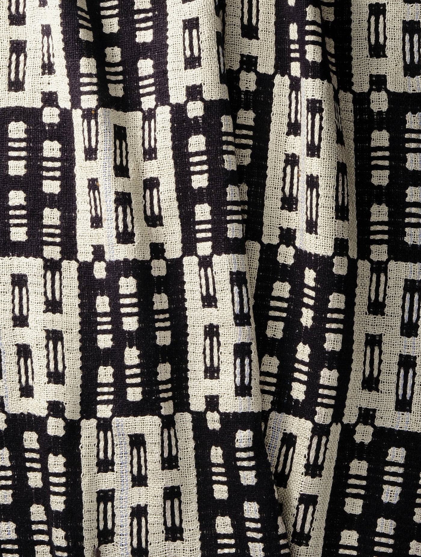 Double Weave Scarf in Black and White