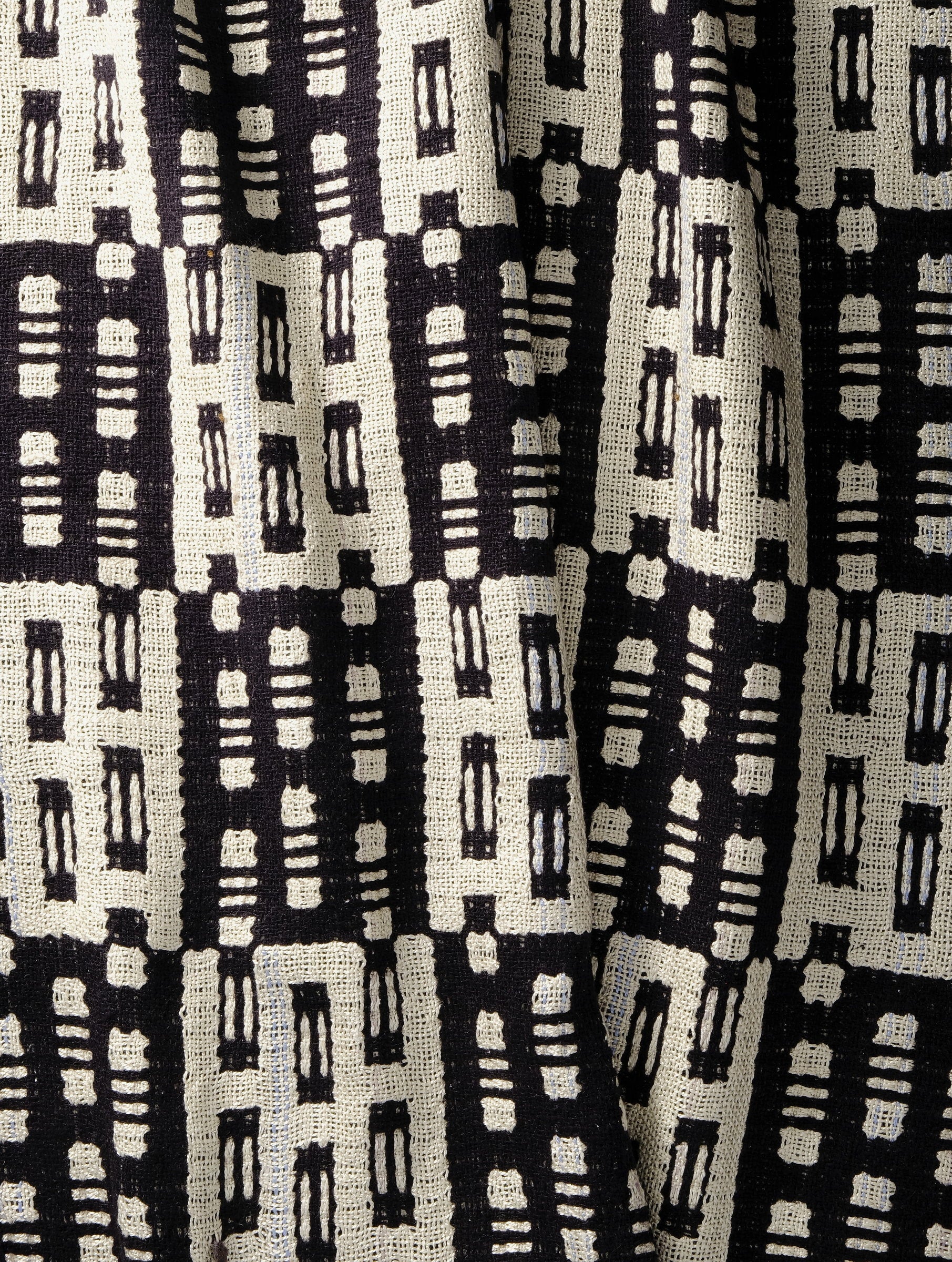 Double Weave Scarf in Black and White
