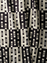 Double Weave Scarf in Black and White