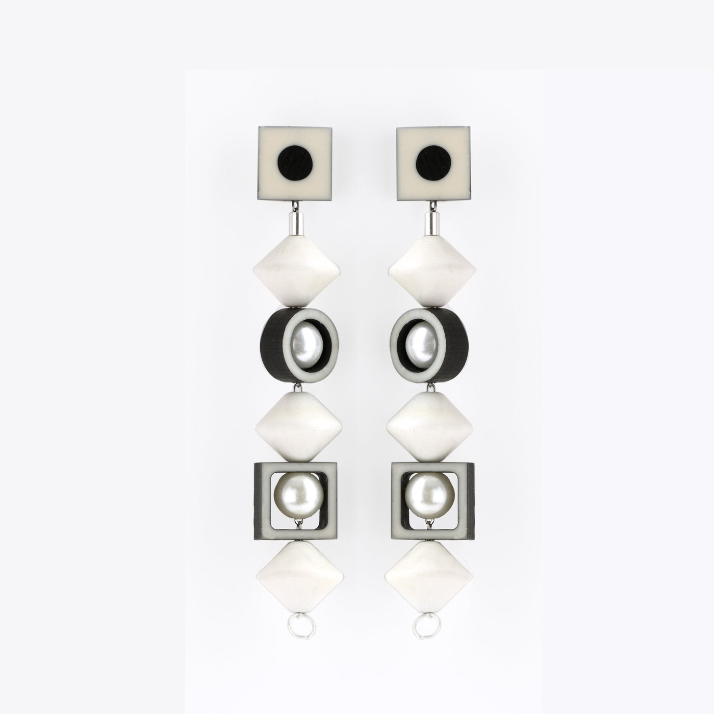 Circle & Square Earrings
