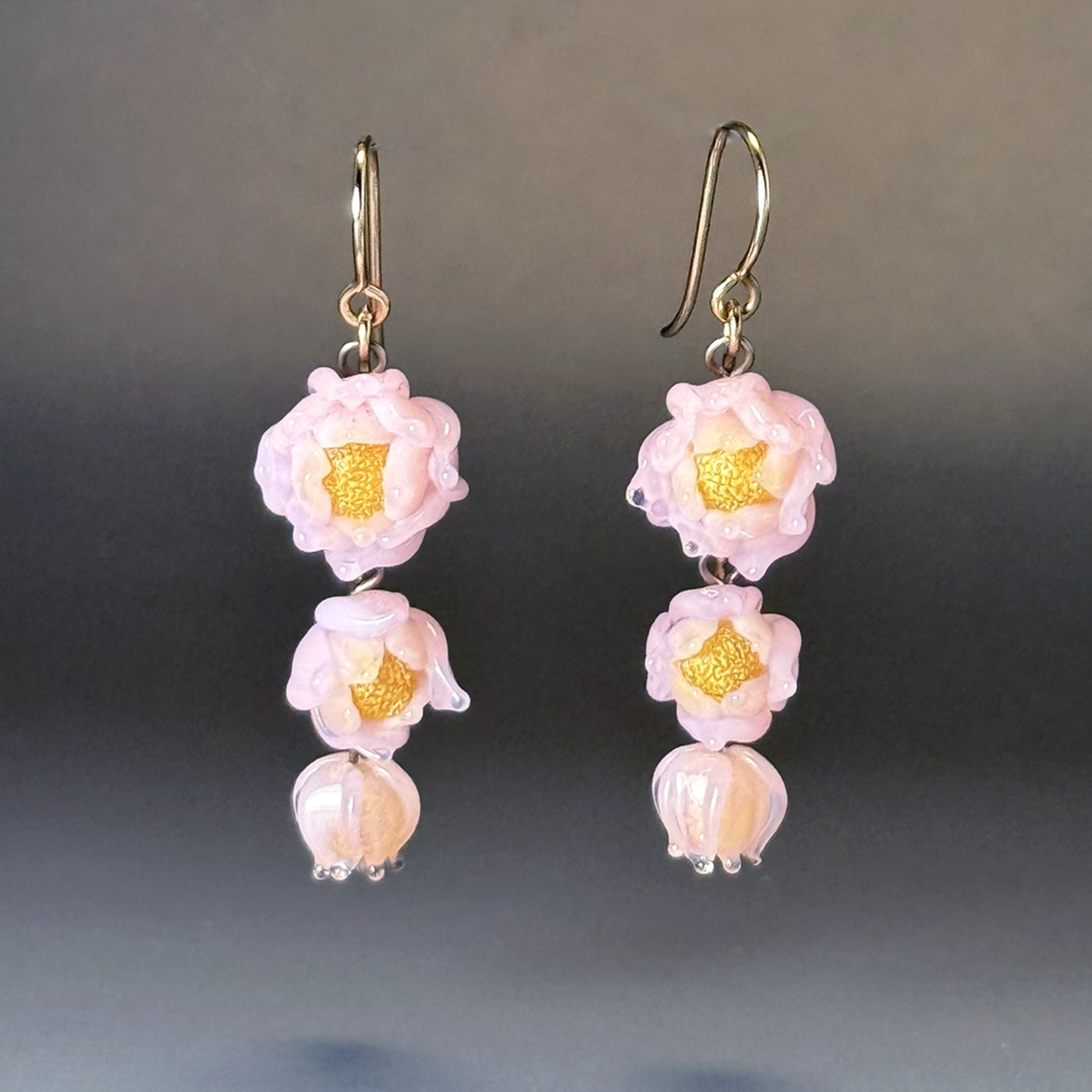 Blooming Softly in Pink Earrings