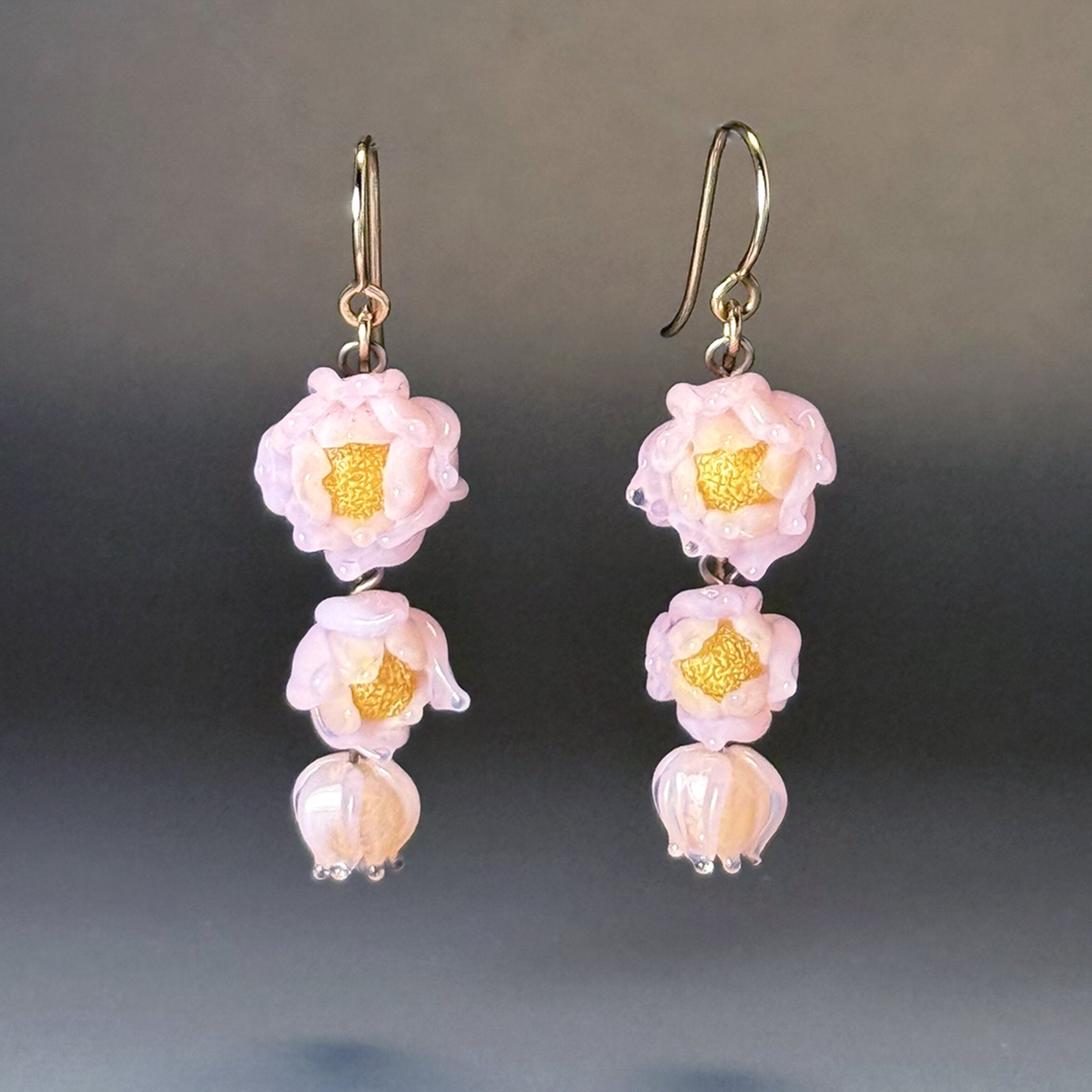 Blooming Softly in Pink Earrings