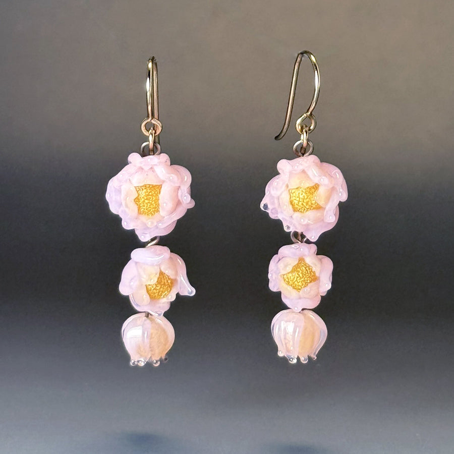 Blooming Softly in Pink Earrings