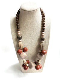 Taupe & Goldstone Necklace