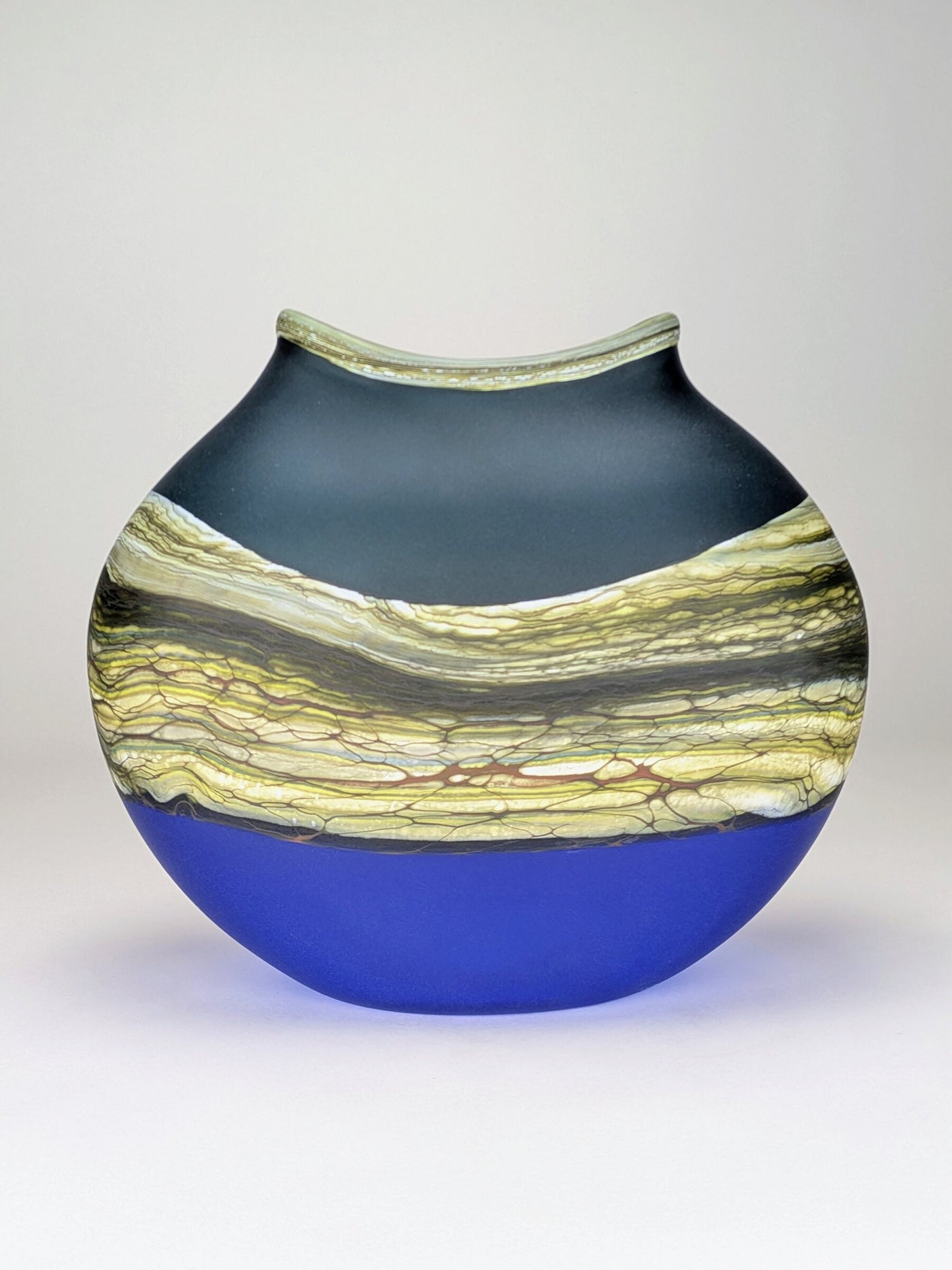 Satin Agate Flat Vessel