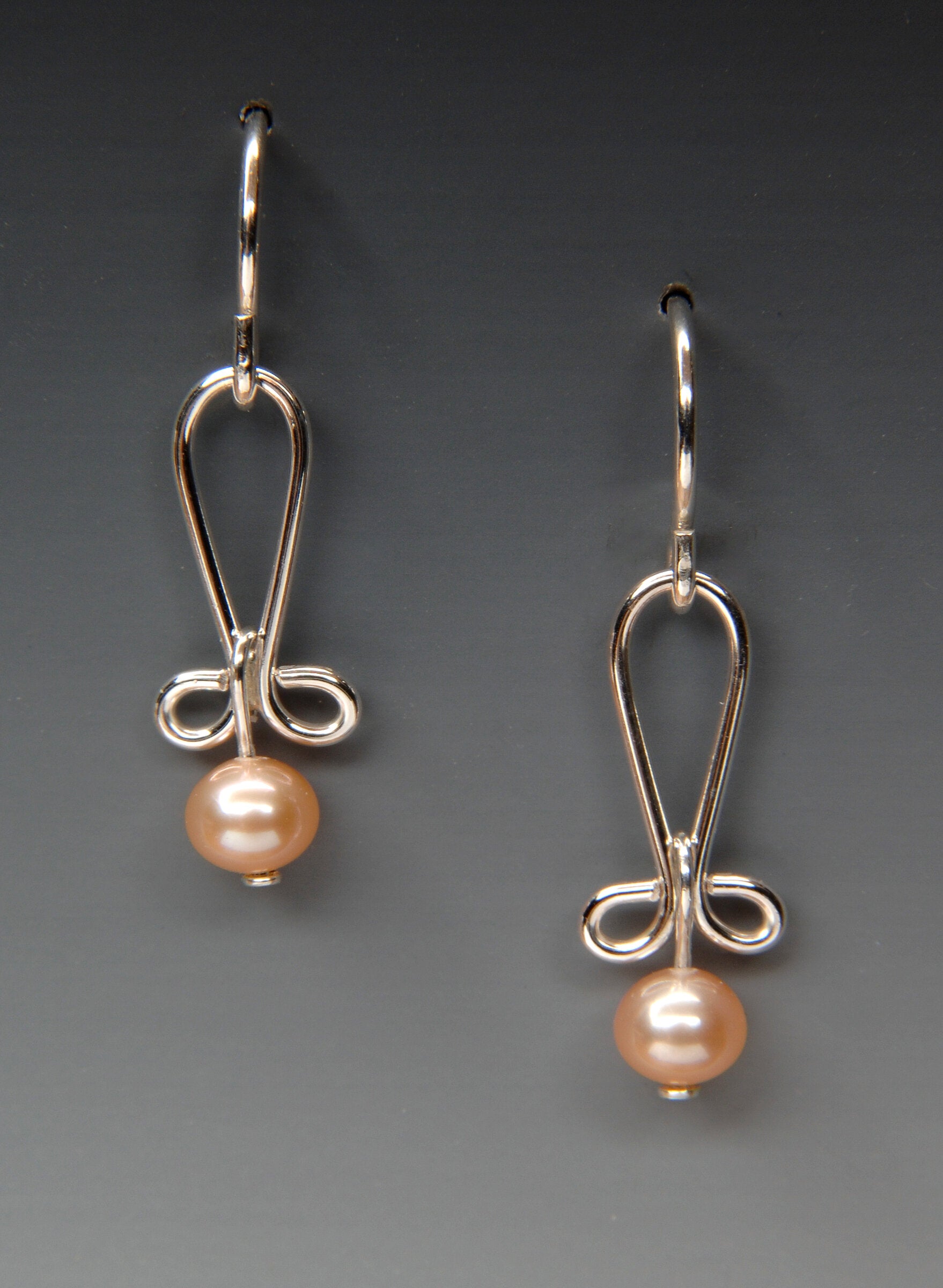 Tulip Peach Drop Earrings