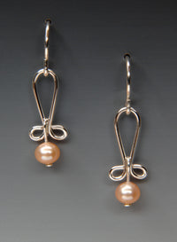 Tulip Peach Drop Earrings