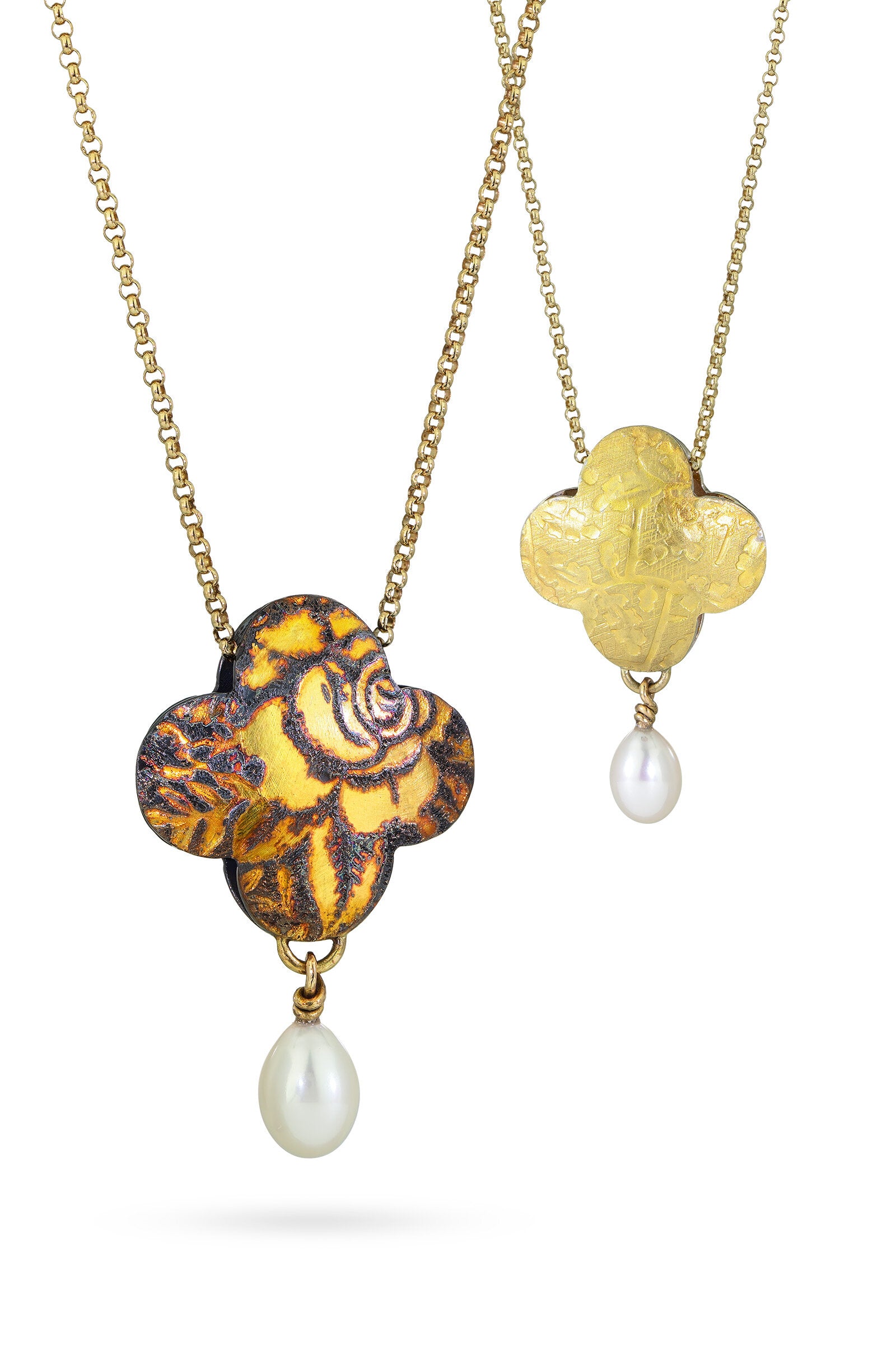 Rose Garden Quatrefoil Pendant