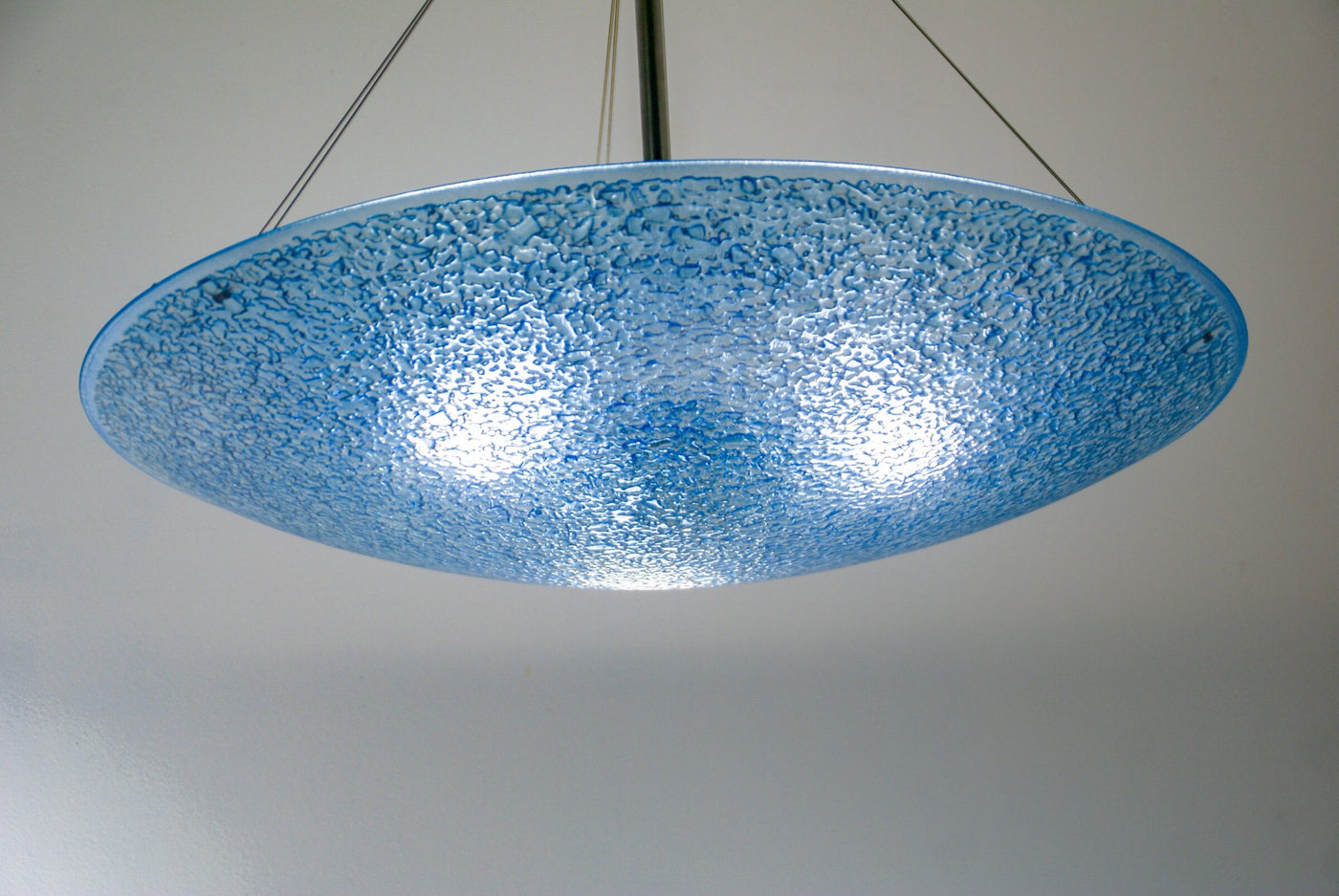 Pale Blue Sapphire Glass Pendant Chandelier