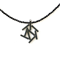 Spinel & Diamond Rectangle Pendant