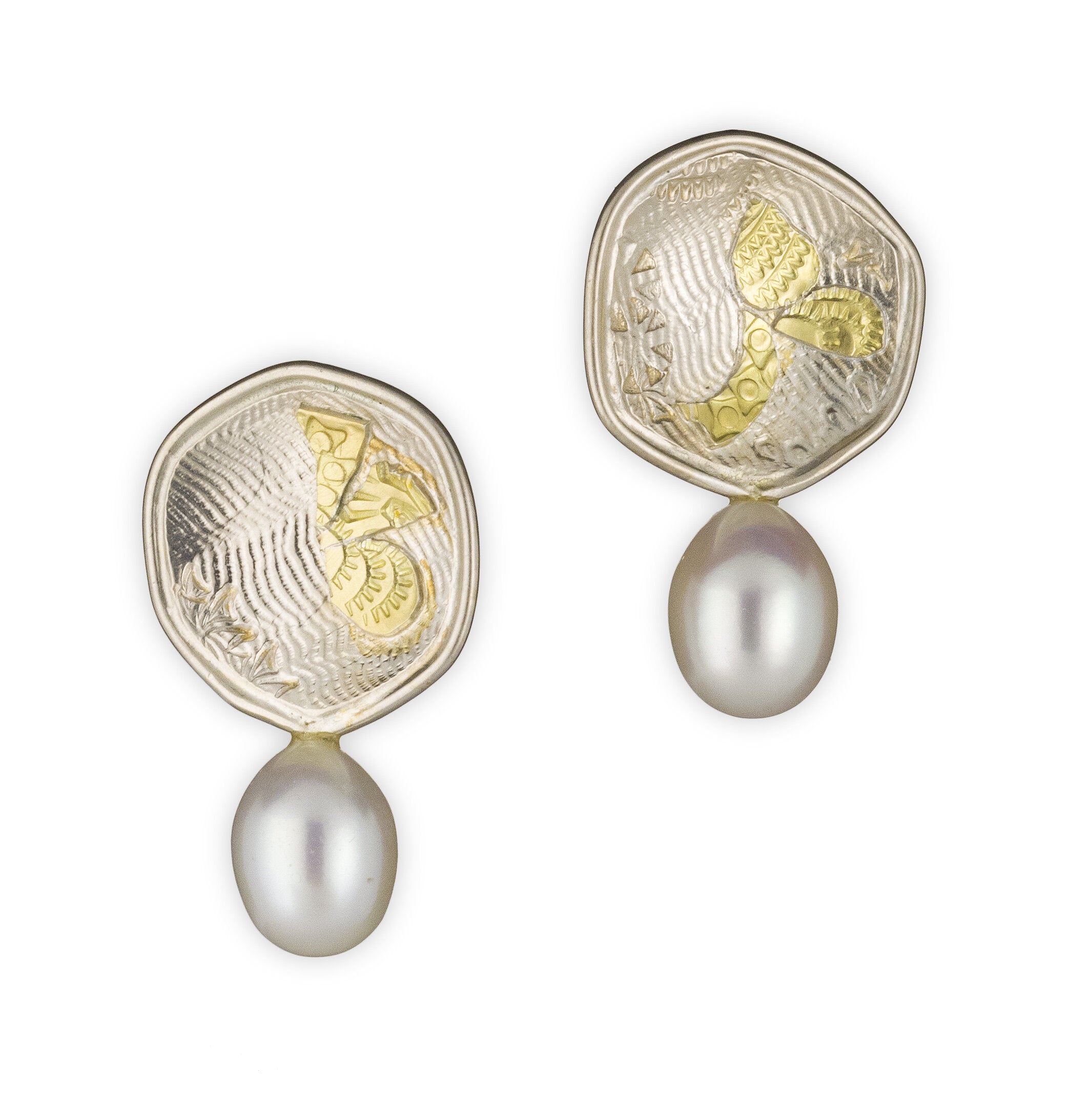 Chips with Pearls Earrings