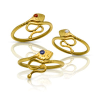 clockwise from left: ruby, diamond, sapphire