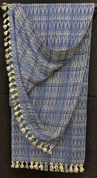 Emperor Blue Handwoven Reversible Throw