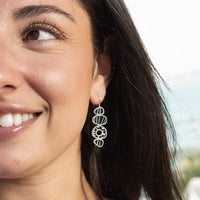 Four Hanging Ovals Earrings
