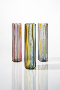 left to right: pink stripe, lime stripe, multi stripe