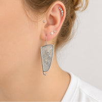 Silver Fern Lace Earrings