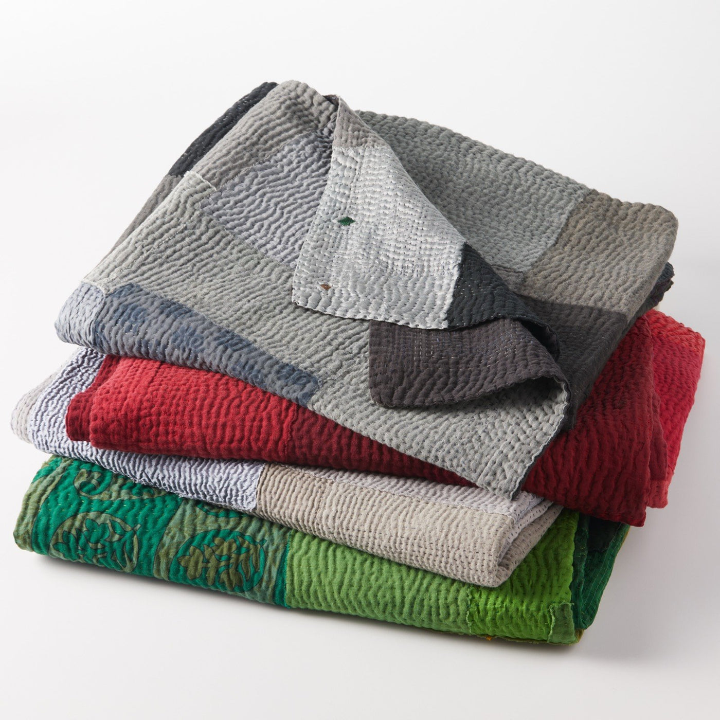 Mosaic Landscape Kantha Throw