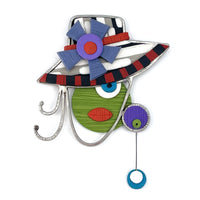 Women and Hats Pin No. 6
