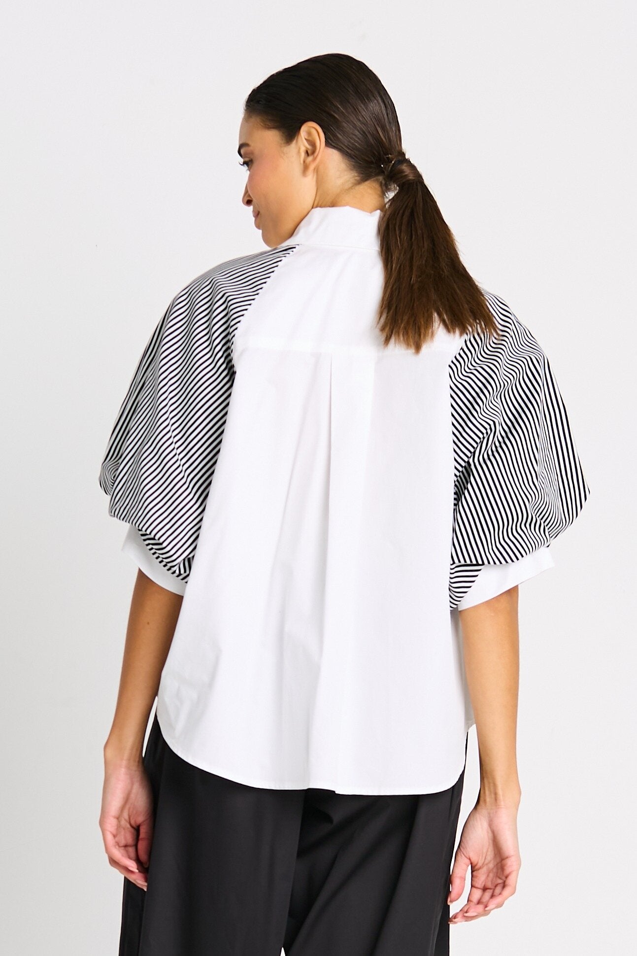Cotton Balloon Sleeve Top