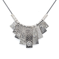 White Sapphire Nine Tab Necklace