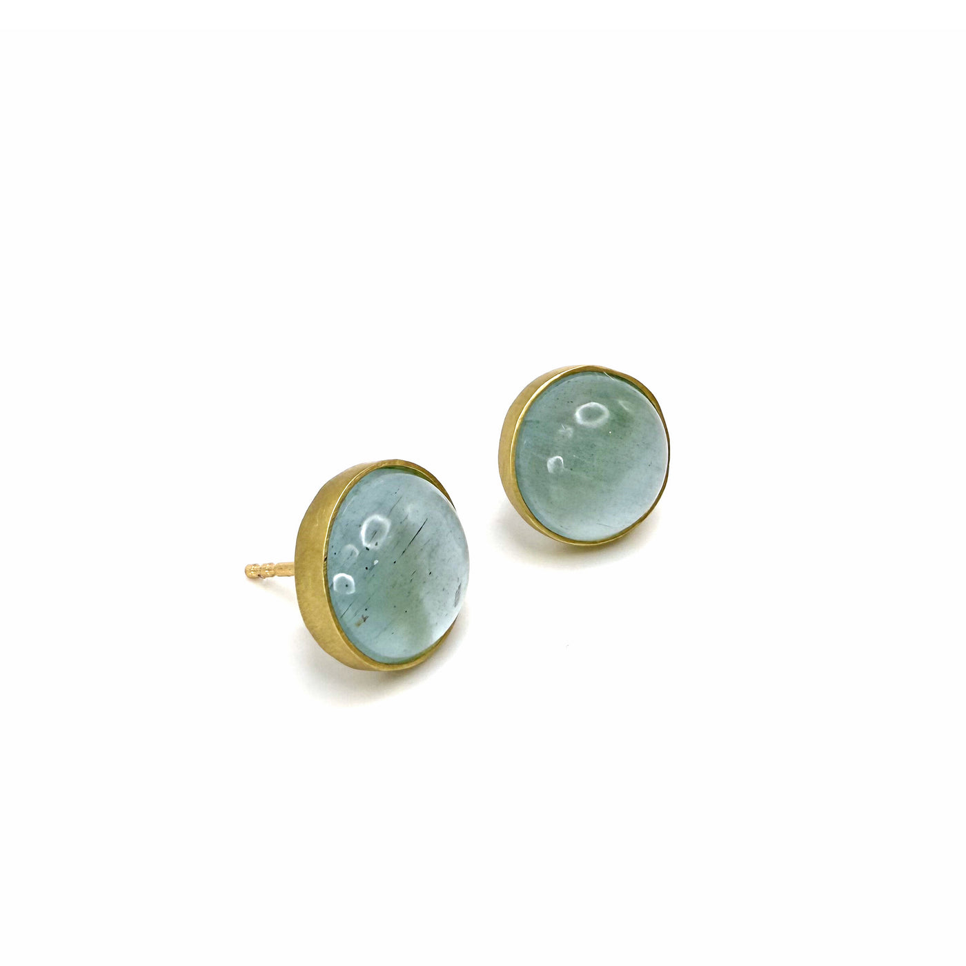 Cat's Eye Aquamarine Earrings