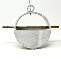 Speckled White Circle Bird Feeder
