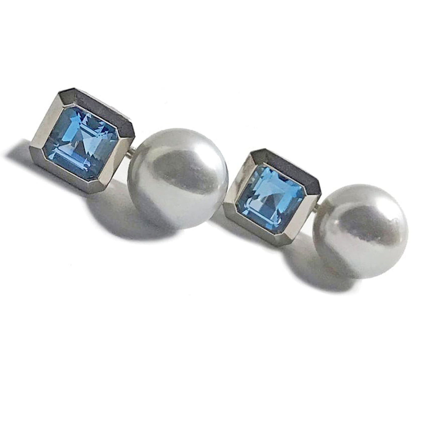 Oblique Aquamarine Earrings & Jackets