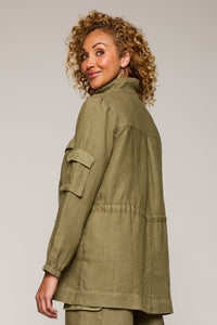 Pure Linen Eyelet Arlo Jacket