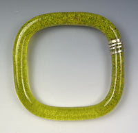 Large Chartreuse Square Wrapped Bracelet