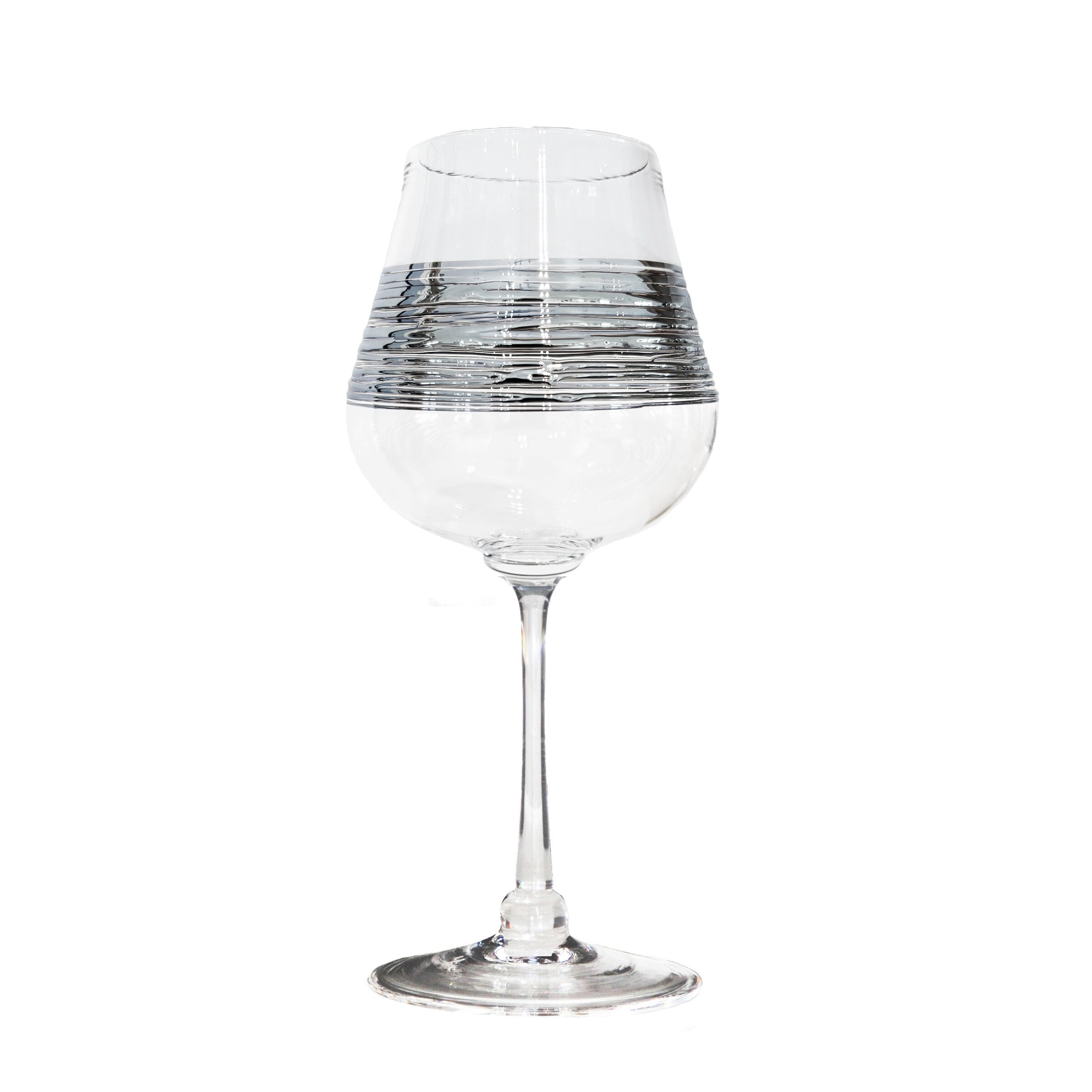Crystal Silverspun Decanter and Wine Glass Set