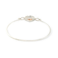 Scallop Oval Bracelet with Oregon Sunstone