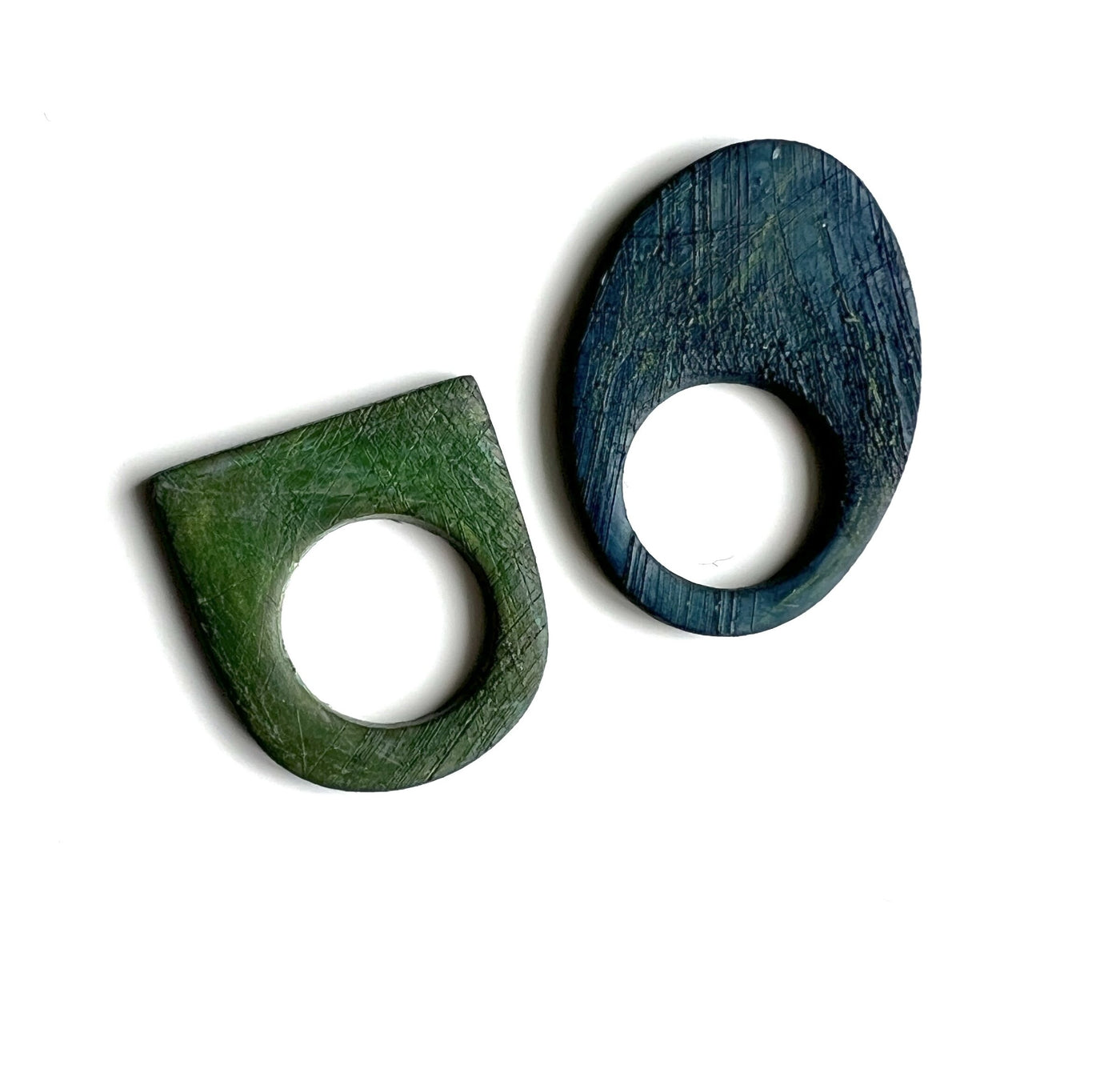 Teal Oval & Green Flat