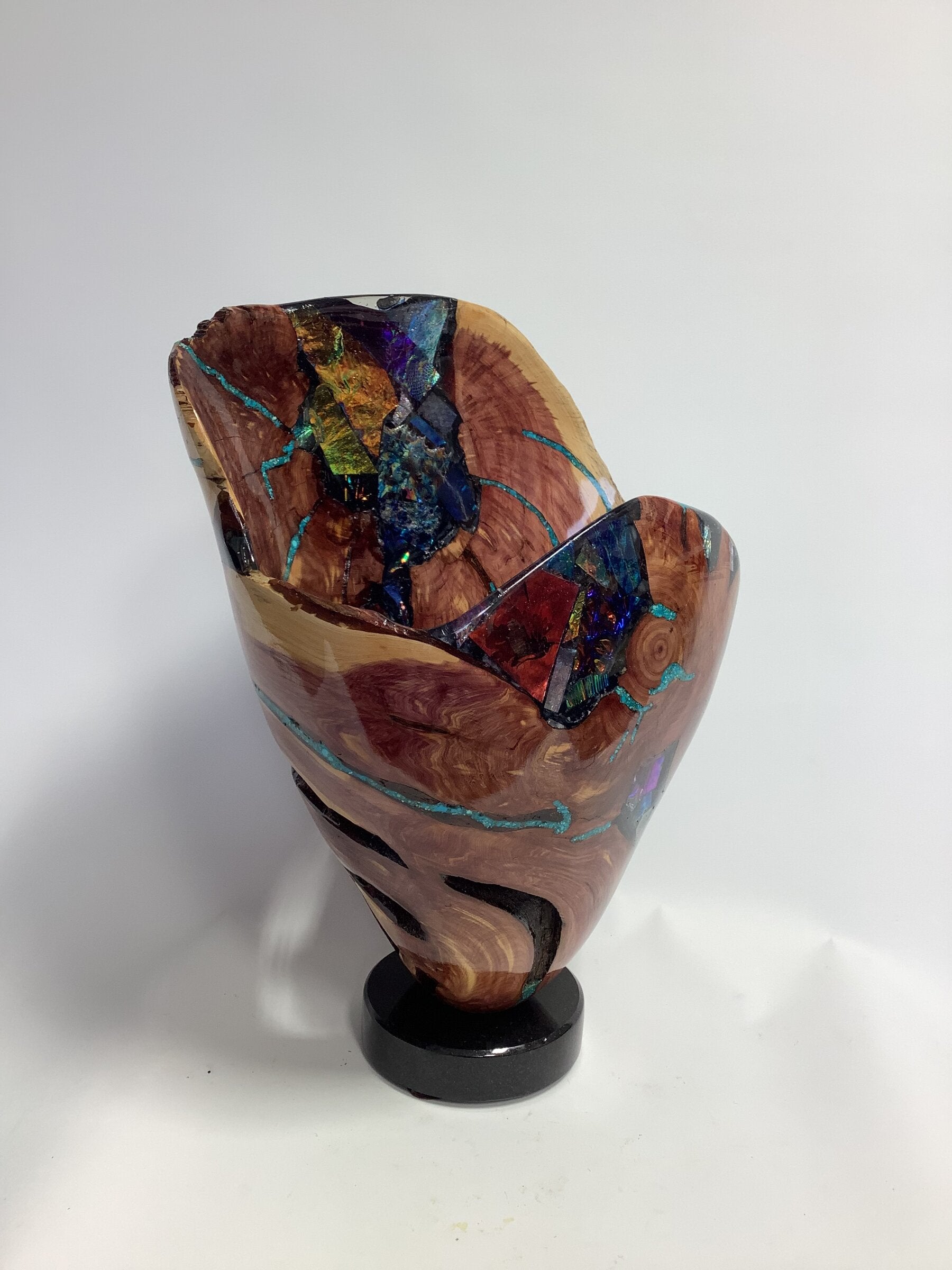 Purple Heart Juniper Dichroic Vase