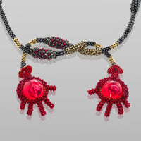Neon Red Tiny Hands Lariat