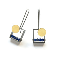 Lapis with Oxidized Silver