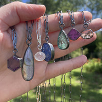 Rainbow Moonstone Lariat