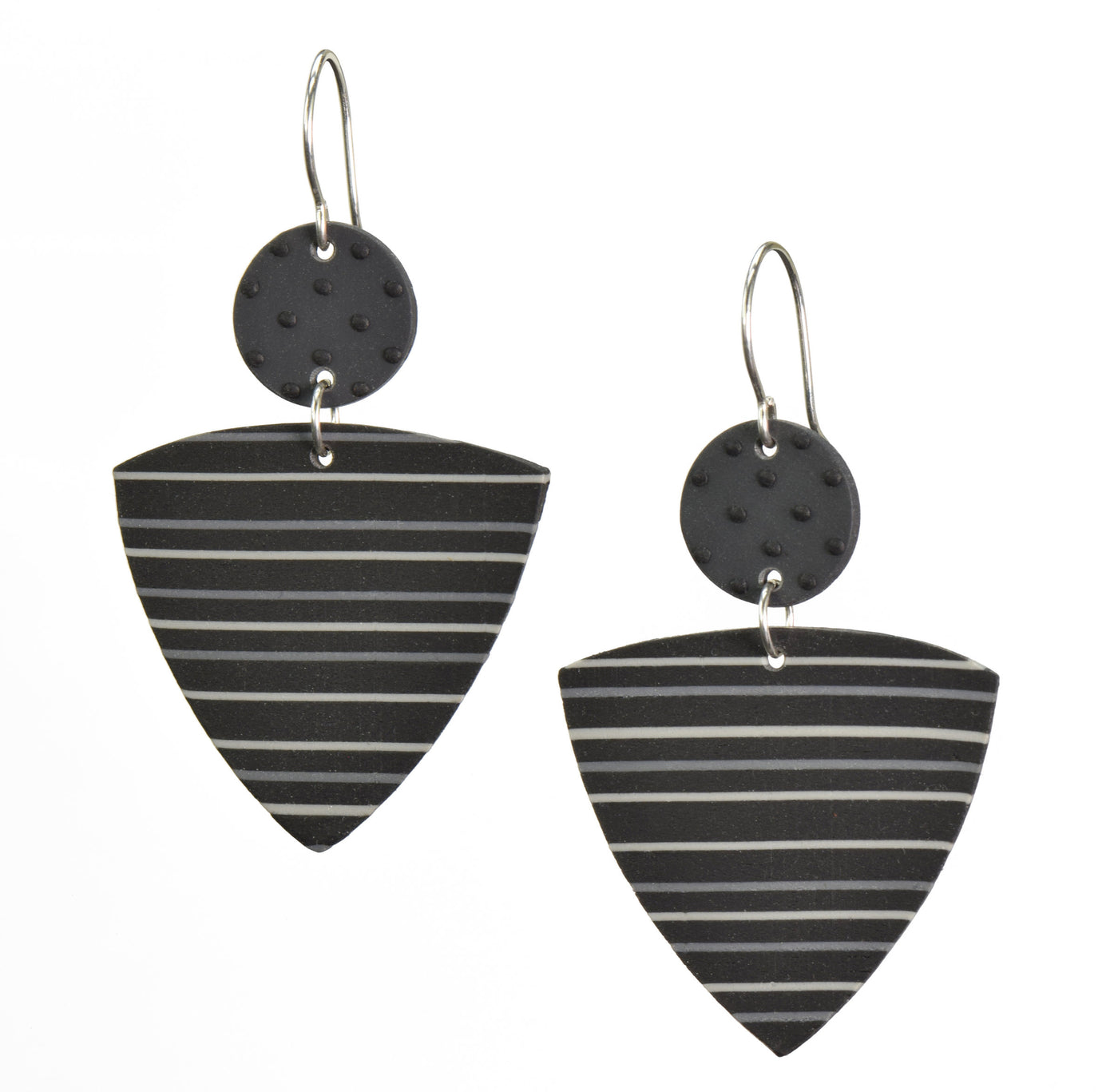 Black with gray stripes