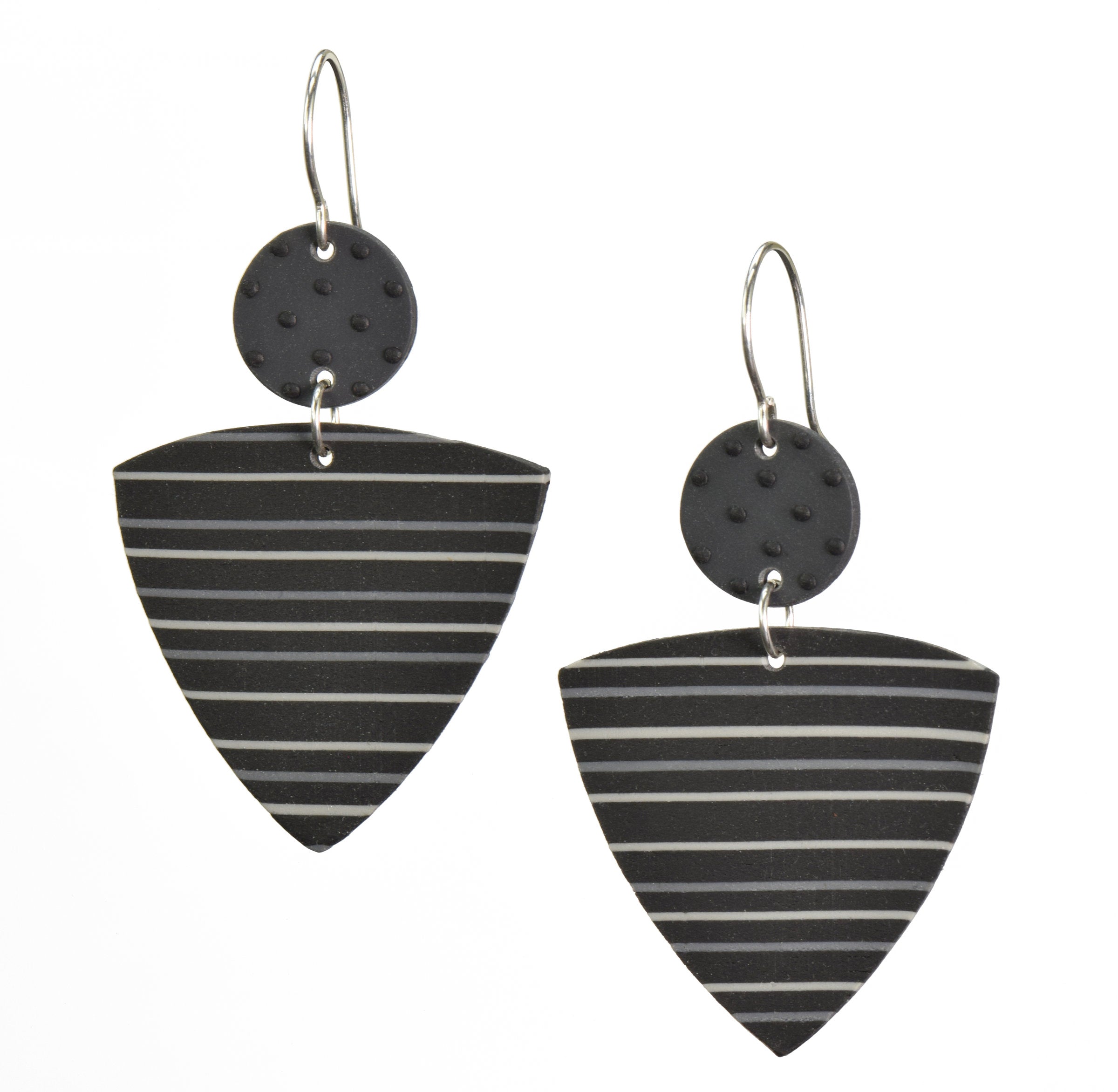 Black with gray stripes
