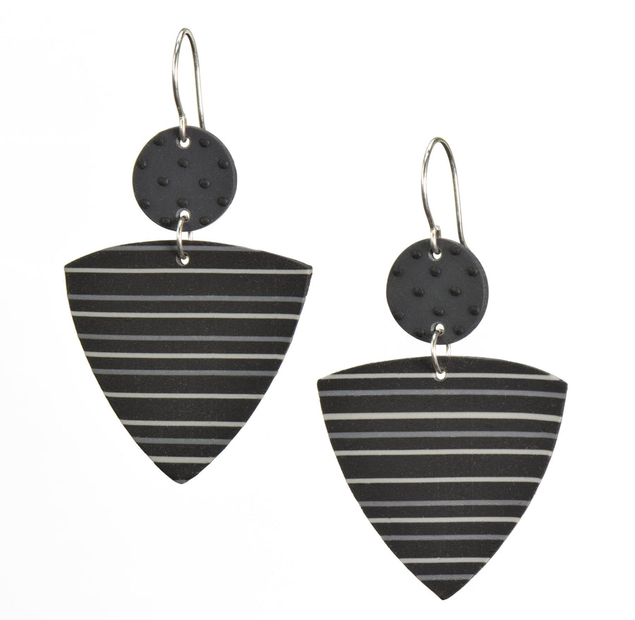 Black with gray stripes