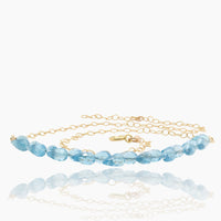 Swiss Blue Topaz Gold Necklace